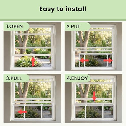 Adjustable Window Screen for Hung Windows (M(16" H x 21-40" W )-1 Pack)