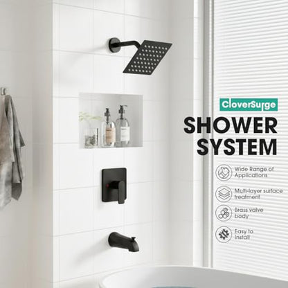 Shower Faucet Set Matte Black