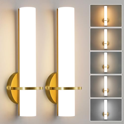 Modern Wall Sconces 5CCT LED Dimmable Bathroom Sconces for Living Room Bedroom Hallway