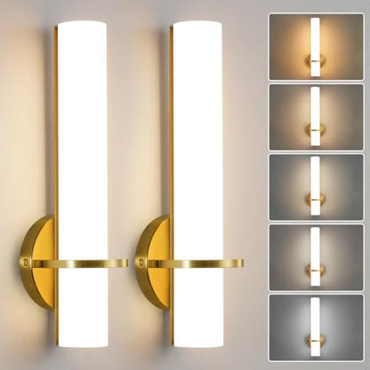 Modern Wall Sconces 5CCT LED Dimmable Bathroom Sconces for Living Room Bedroom Hallway