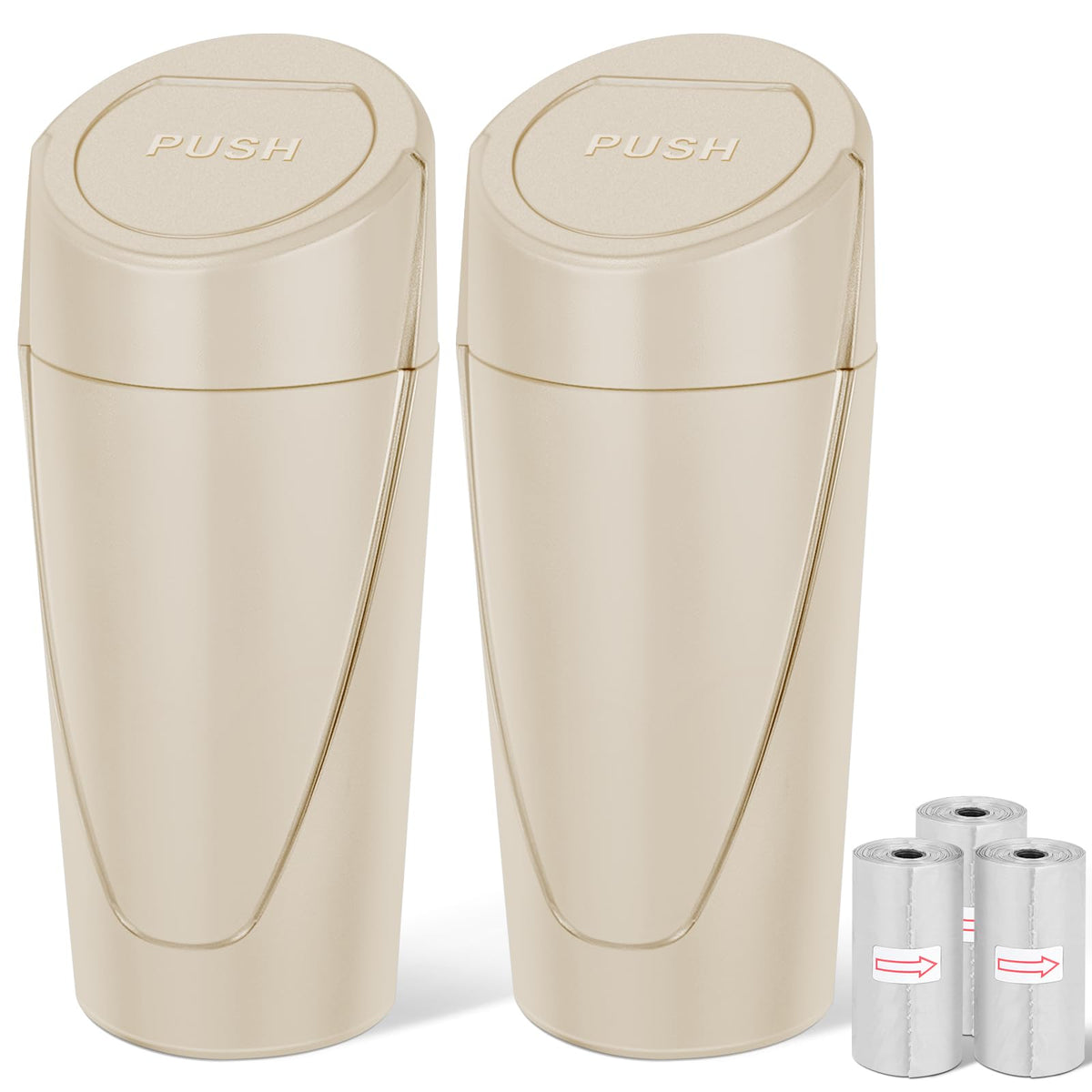 Car Trash Can (Beige / Round)