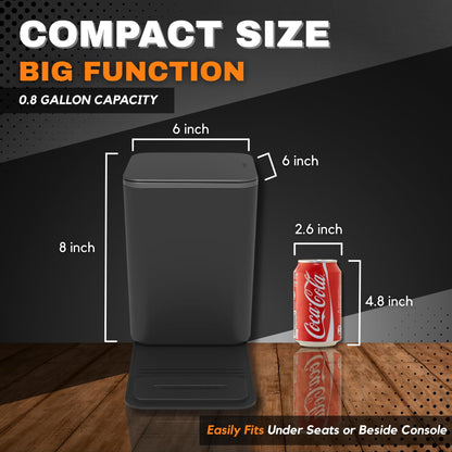 Car Trash Can (Mocha with Lid / Medium)