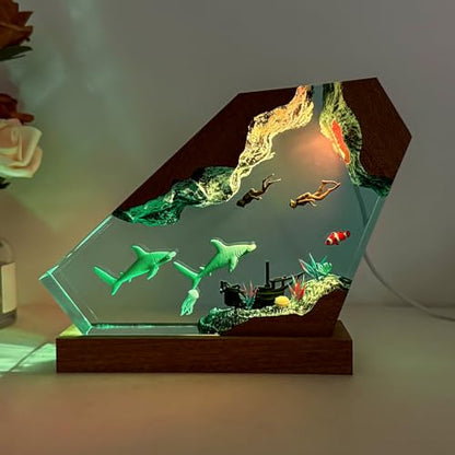Flying Dragon Resin Lamp