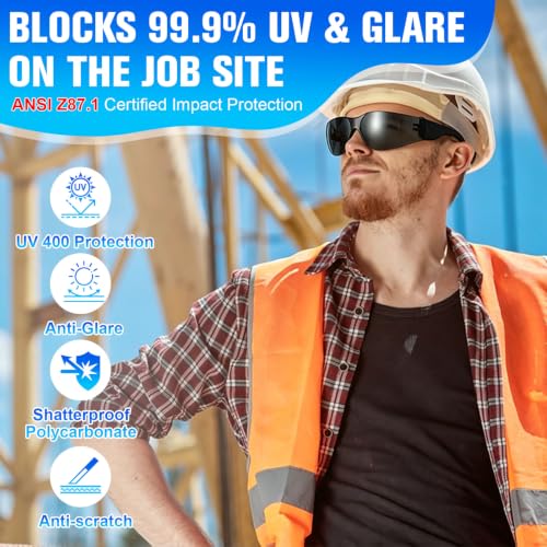 Tinted Safety Glasses for Men Women
