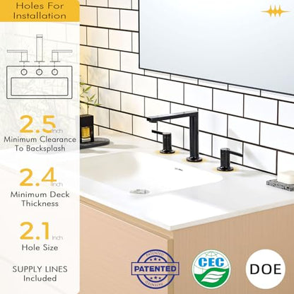 8 Inch Faucets for Bathroom Sink 3 Holes (Oil Rubbed Bronze / 1.2 GPM)