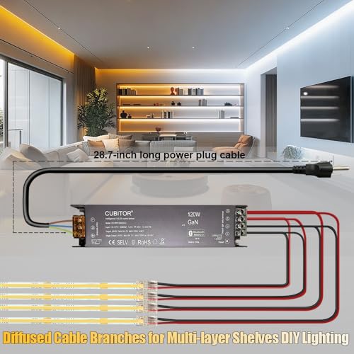 24V CCT COB LED Strip Lights Kit