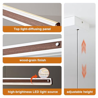 47" Linear Pendant Light (White / 47inch)