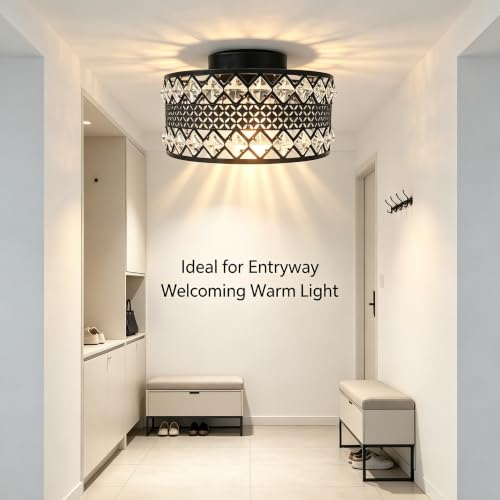 Crystal Ceiling Light Fixture (L)