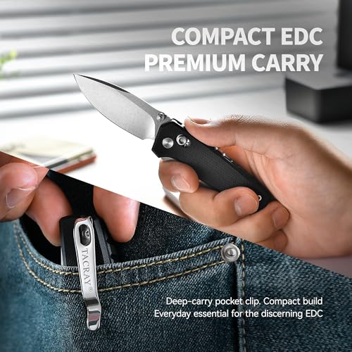 5-in-1 Multitool Pocket Knife, 2.4" Premium CVG-10 Steel Blade Folding Knife with Seatbelt Cutter, Bottle Opener, Wrench & Screwdriver, Durable G10 Handle EDC Knife, Ideal Cool Gifts for Men
