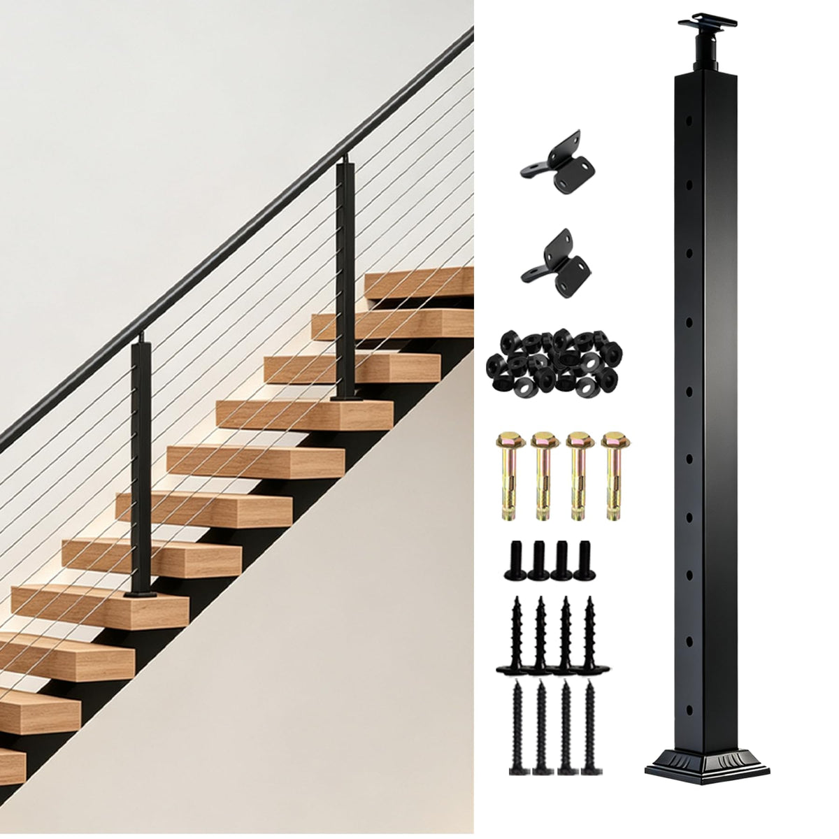 36 inch Cable Railing Post (36 Inch)