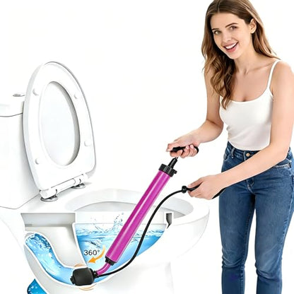 Manual Drain Unclogger High Pressure Toilet Plunger