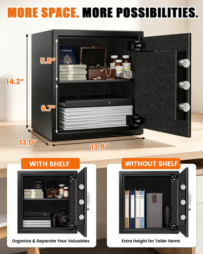 Fireproof Safe 𝟏𝟕𝟎𝟎°𝐅 𝟑𝟓 (2.0 Cuft-35MINS)