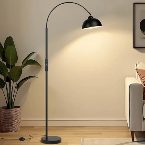 Arc Floor Lamp with Remote Control and Foot Switch