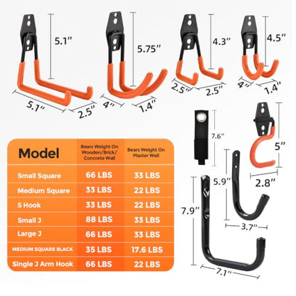 Steel Garage Hooks Storage Heavy Duty