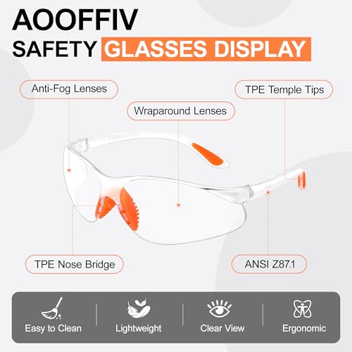 Ansi Z87.1 Safety Glasses for Men