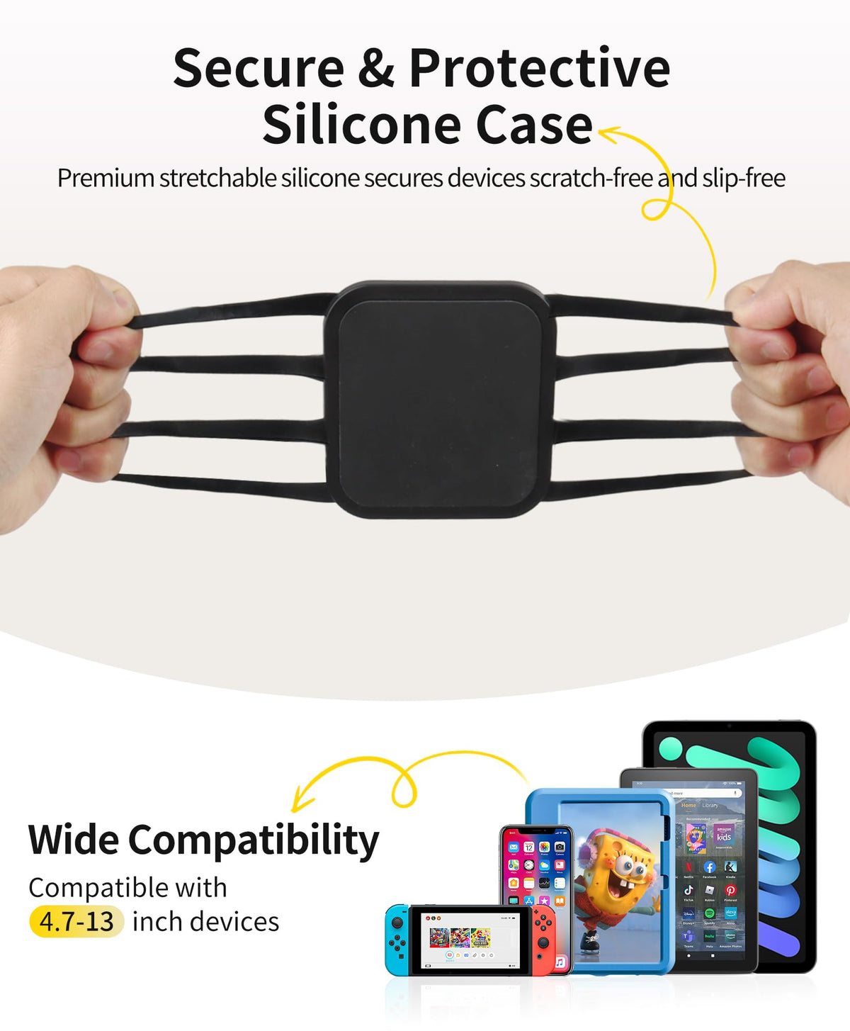Phone Tablet Holder for Car (1 Pack - fit for 4.7-13" tablet and phone)