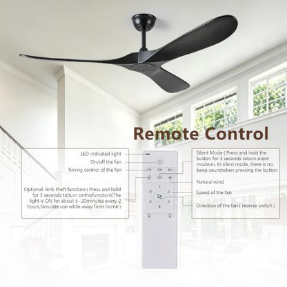 Wood Ceiling Fan 3 Blades Ceiling Fan for Indoor