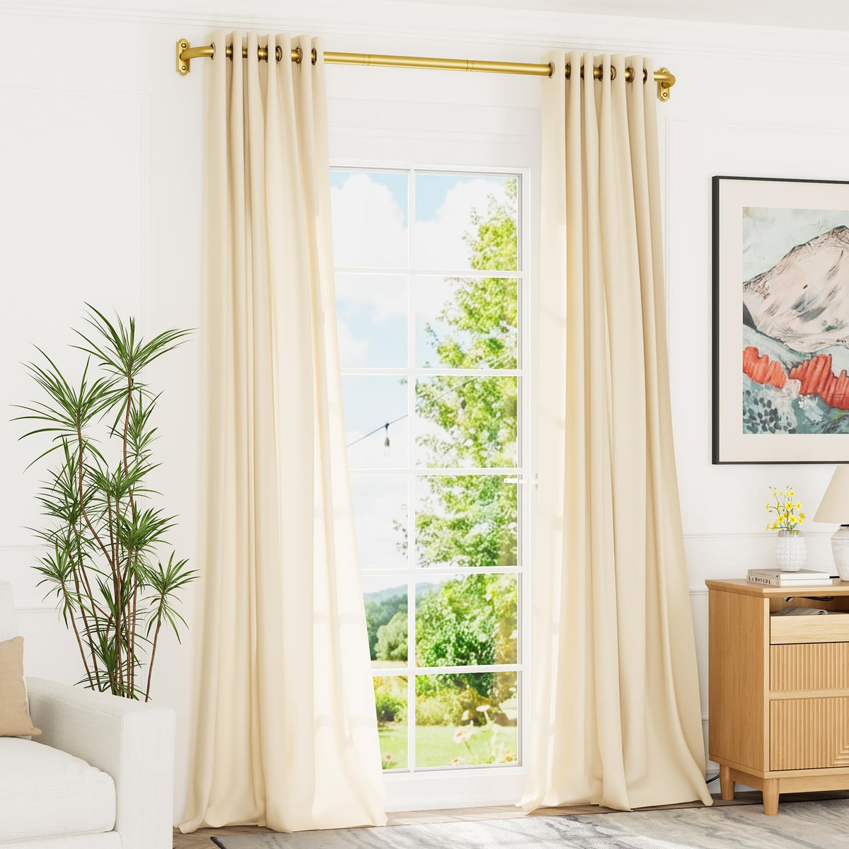 Gold Curtain Rod 2 Pack 32 (Gold / 32 to 58" - 2Pack)