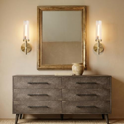 Brass Knurled Wall Sconce 18"
