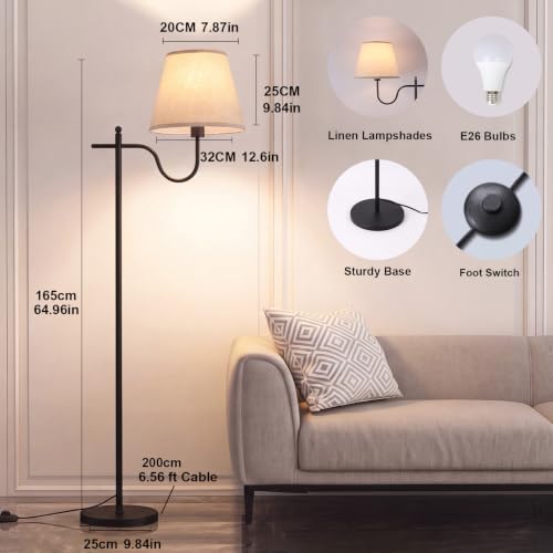 Corner Floor Lamp with 12W Bulb