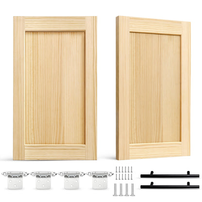 2 Pack Unfinished Pine Shaker Cabinet Doors 13.25" W x 22.5" H (13.25'' Wx22.5'' H)
