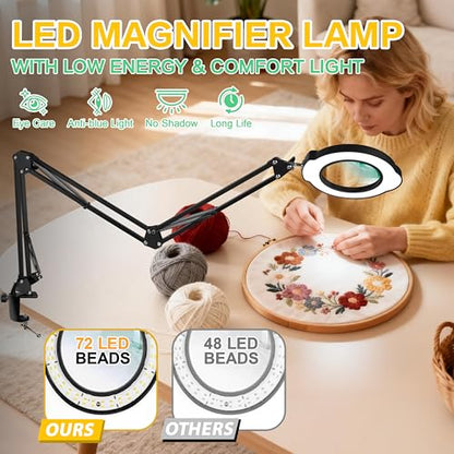 Magnifying Glass with Light and Stand