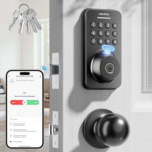 WiFi Fingerprint Smart Door Lock with Knob Set