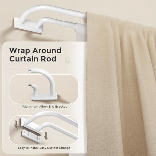 Double Curtain Rod 34 (White / 34"-112")
