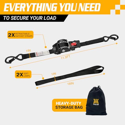 Ratchet Straps Tie Downs 1''x 15'