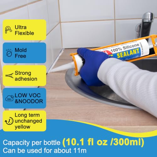 Silicone Caulk & Sealant Clear (6 Pack / Clear)