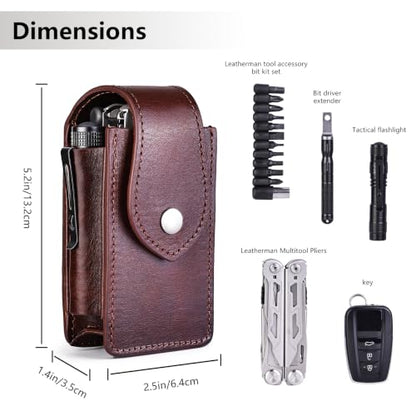 Leather Multitool Sheath (Darkbrown-01)