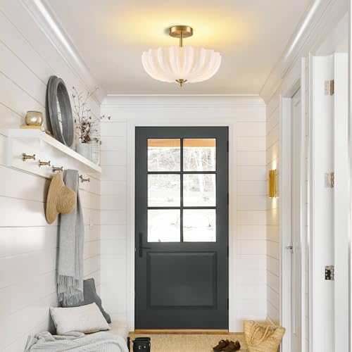 Gold Semi Flush Mount Ceiling Light (Gold)