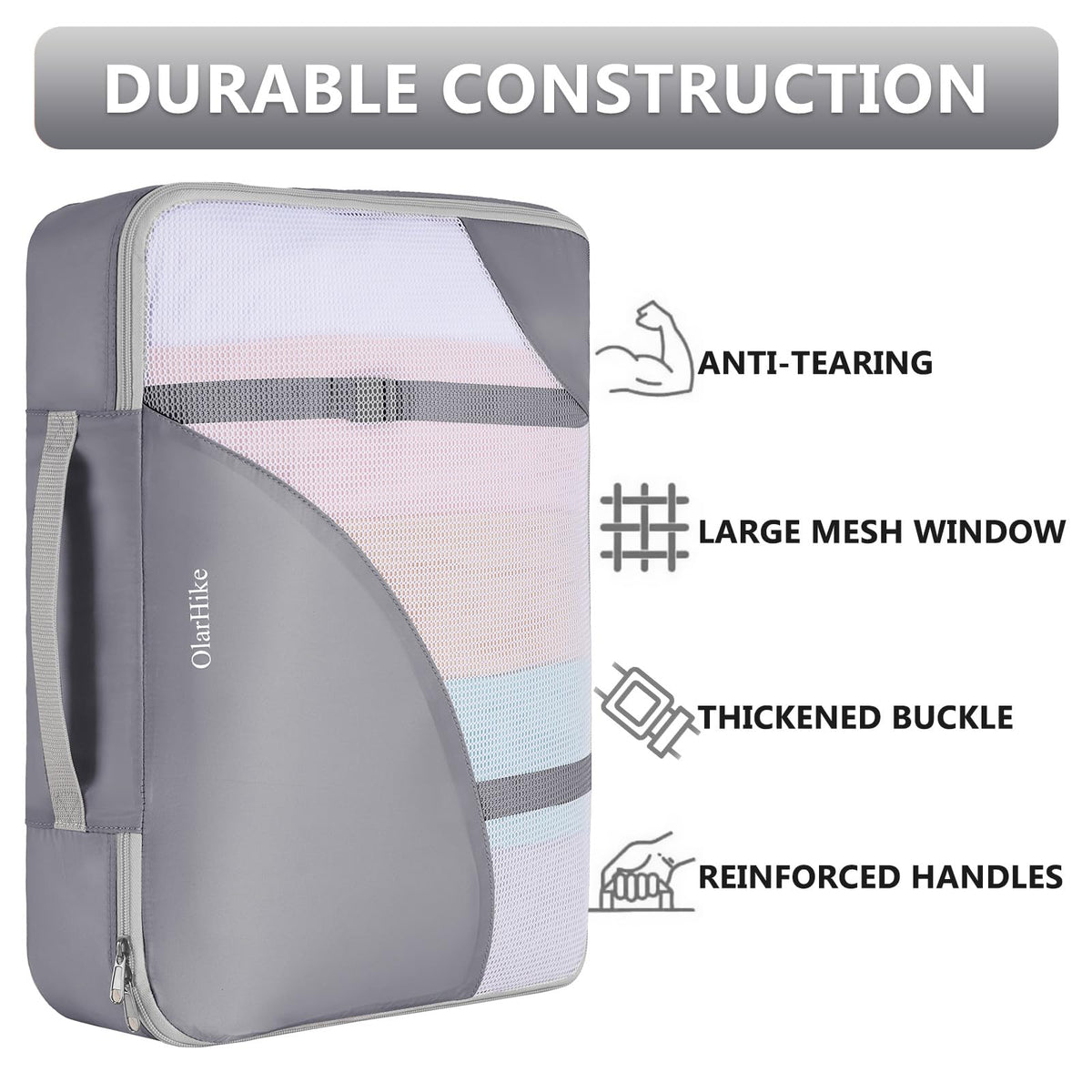 Packing Cubes for Travel (04 Gray)