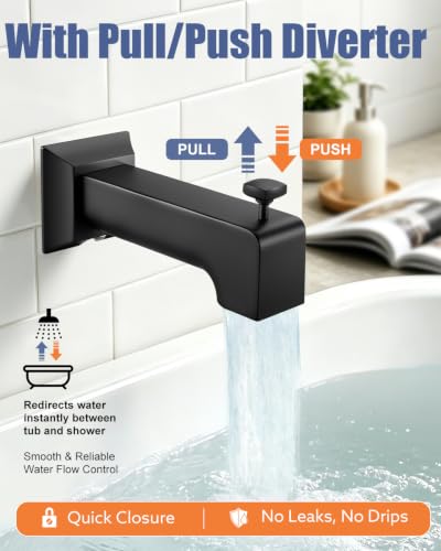Tub Spout with Diverter (Matte Black)