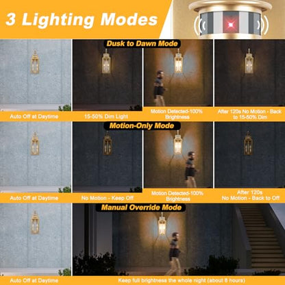 Large Motion Sensor Outdoor Wall Lights