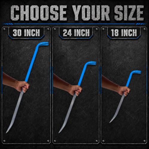 Heavy Duty Pry Bar Nail Puller Gray Blue