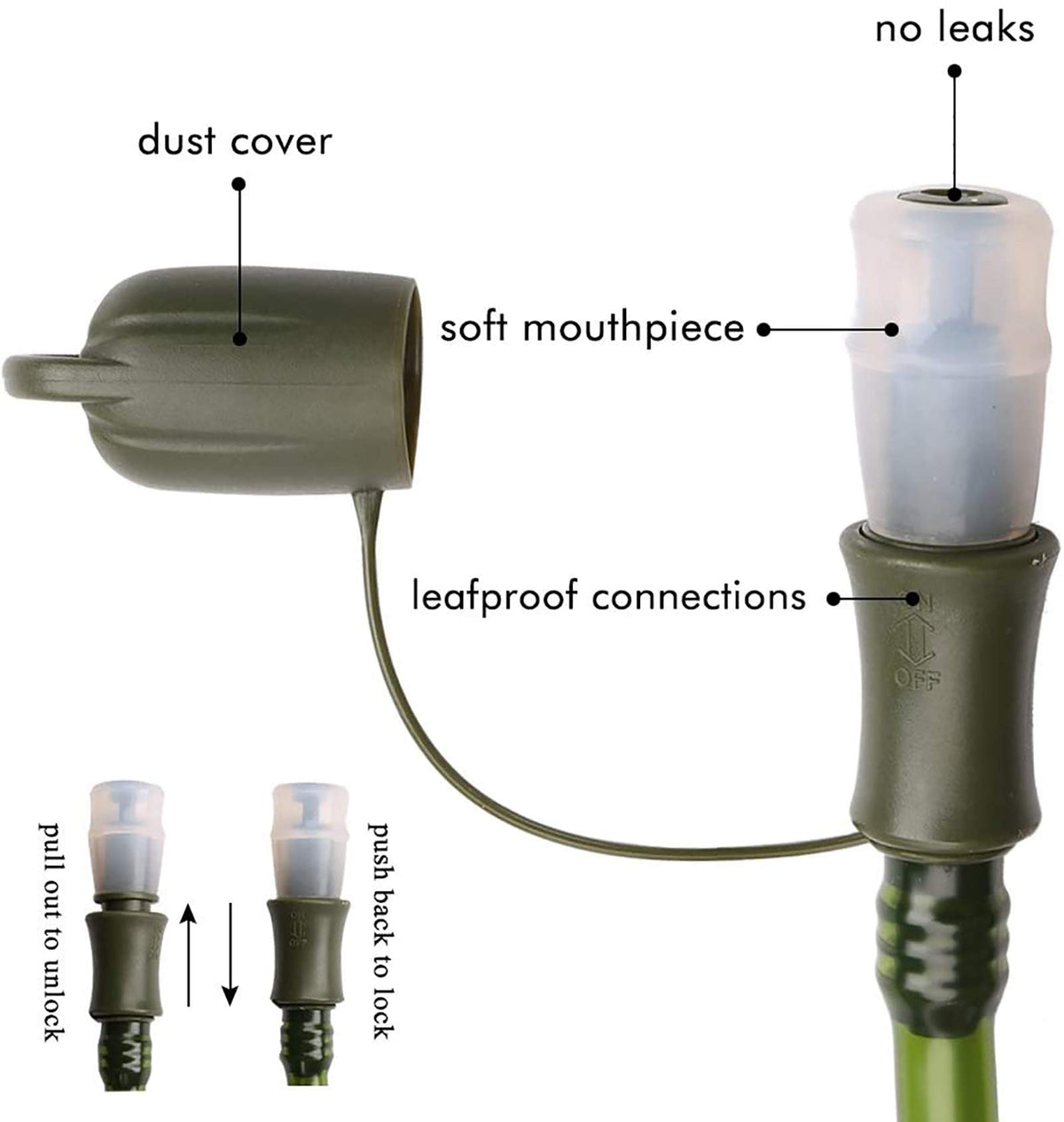 Hydration Bladder (3L-Water Bladder-Military Green)