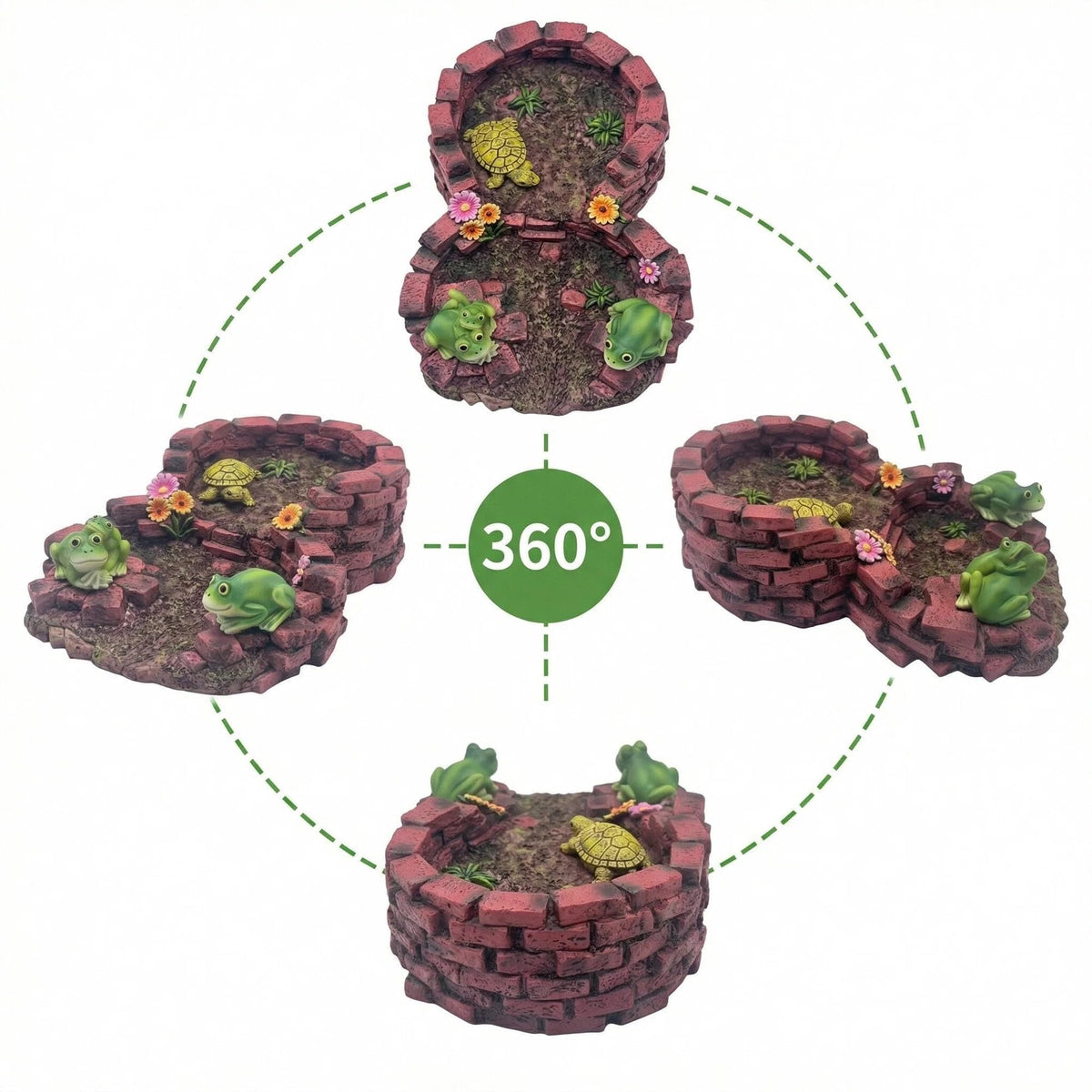 Turtles Gutter Downspout Splash Block Guards Diverter Rain Down Spout Drain Extension Covers Decorative Garden Statues Outdoor Decor for Yard Lawn Patio Frog (Red)