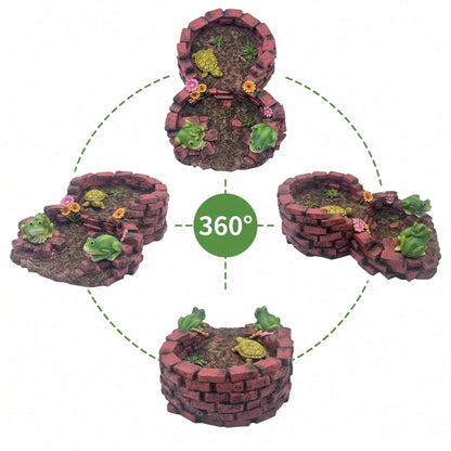 Turtles Gutter Downspout Splash Block Guards Diverter Rain Down Spout Drain Extension Covers Decorative Garden Statues Outdoor Decor for Yard Lawn Patio Frog (Red)