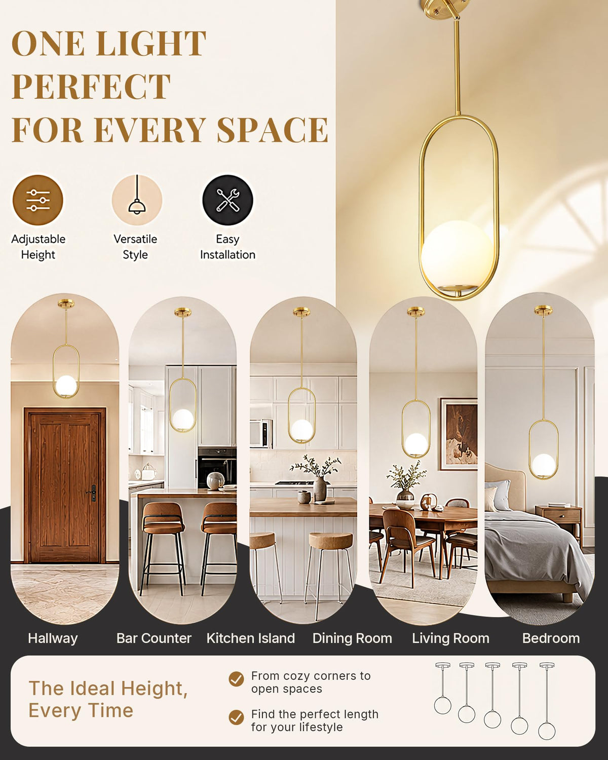Pendant Lights Kitchen Island (Gold(2026 Upgraded Version) / 1 Pack)