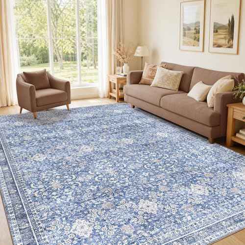 5x7 Area Rugs (Blue / 5' x 7' (Rectangular))