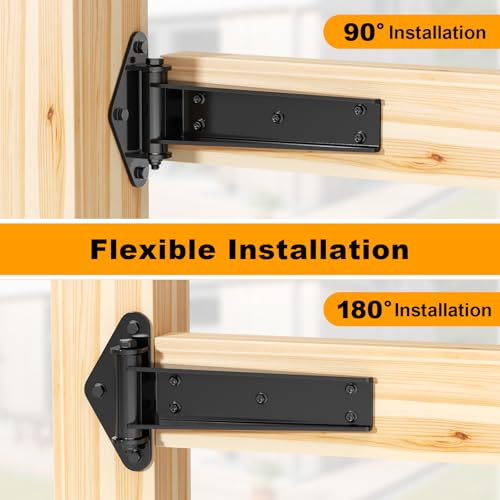 Heavy Duty Gate Hinges 13" 1100Lbs Capacity Solid Carbon Steel Bolt