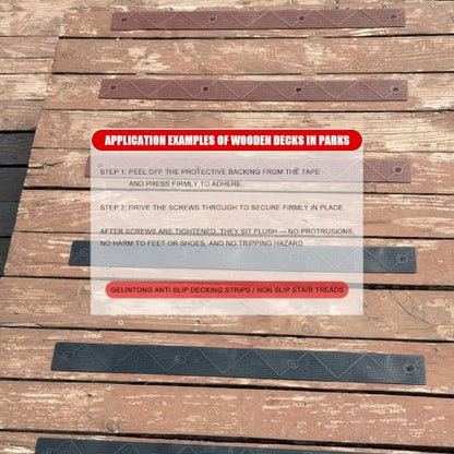 Non Slip Stair Treads for Outdoor Wooden Steps Decking & Slippery Ramp