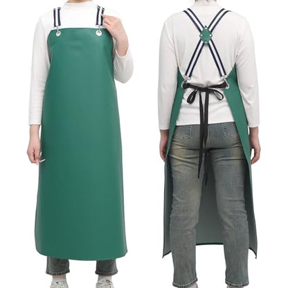 Thickened Rubber Waterproof Apron Adjustable Cross Type Chemical Resistant Heavy