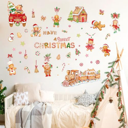 8 Sheet Thanksgiving Wall Decals Watercolor Happy Fall Maple Leaves Pumpkin Truck Room Mural Stickers for Autumn Home Party