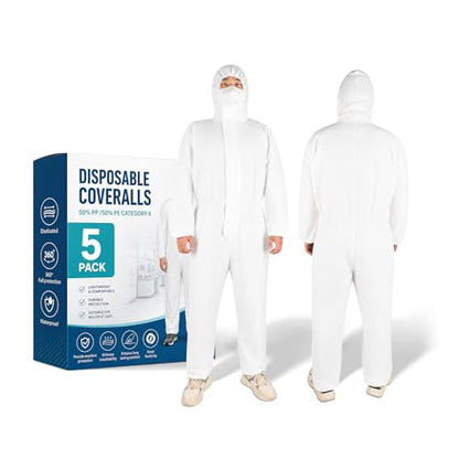 5 Pack Hazmat Paint Suits