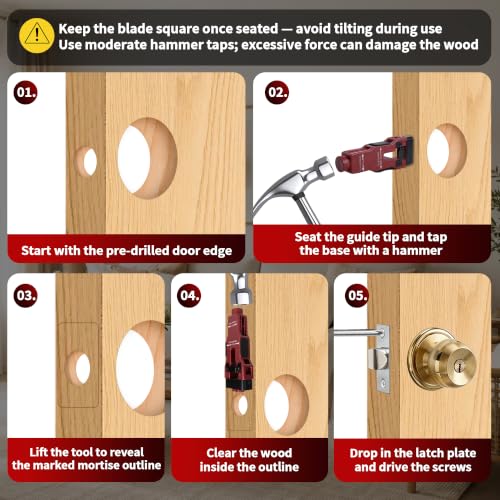 Door Hinge Lock & Latch Installation Kit