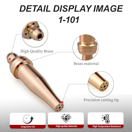 1 101 Acetylene Cutting Torch Tips for VictorCutting Torch Kit with Torch Tip Cleaner