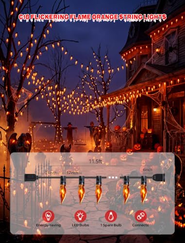 Halloween Flame String Lights Collection