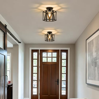 Farmhouse Semi Flush Mount Ceiling Light